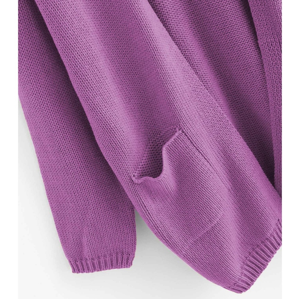 SHEIN Lilac Purple Open Cardi Knit Sweater S - Picture 3 of 8
